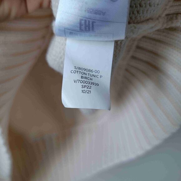 GAP Birch Crew Neck Cotton Sweater Long Sleeves Ribbed Cuffs Hem Small S809086 - Picture 7 of 8